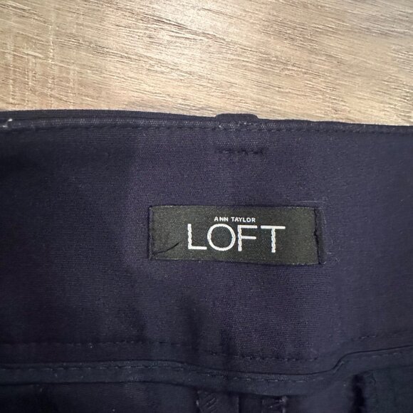 Ann Taylor Loft Womens Navy Dress Pants Size 4 Marissa Skinny - Picture 6 of 9
